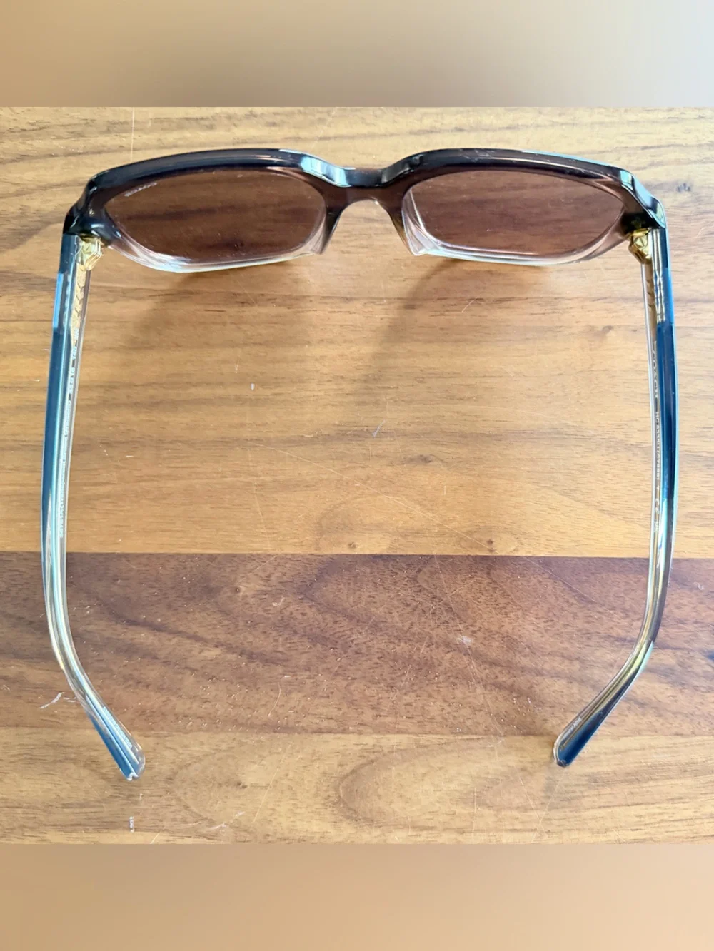 Women's Coach HC8335U C7989 56781A Transparent Brown Gradient Purple Lenses